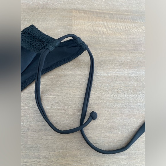 H&M Tie Off Bikini Bottom in Black Sz 12 - Picture 3 of 5